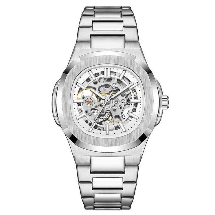 Montre automatique “squelette” – double face, acier