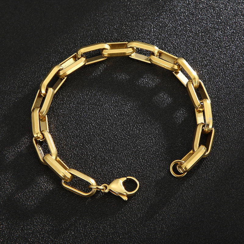 Collier "Square Link" en Acier Titane