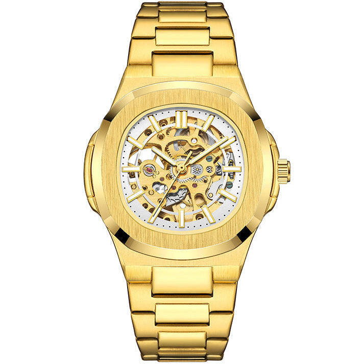 Montre automatique “squelette” – double face, acier