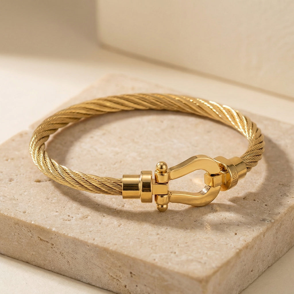Bracelet câble en acier inoxydable – fermoir magnétique
