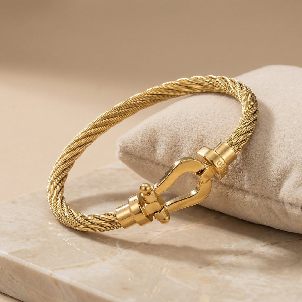 Bracelet câble en acier inoxydable – fermoir magnétique