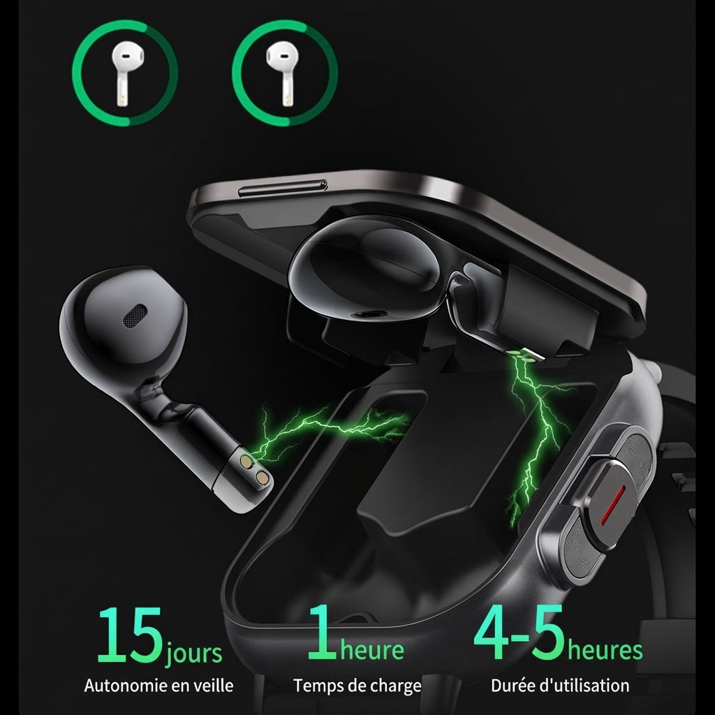 Smartwatch Pro I7 + écouteurs Bluetooth (2-en-1)