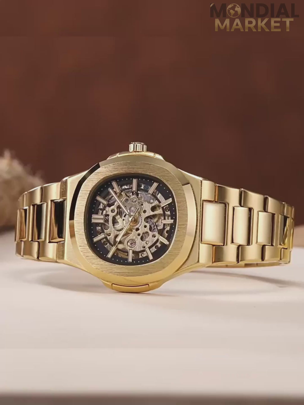 Montre automatique “squelette” – double face, acier